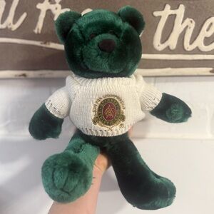 Vintage 2001 Atlanta Athletic Club Teddy Bear Green Plush Golf Collectible